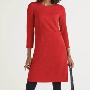 Agnes Jacquard Dress in Poinsettia (a cool red hue) - size 10P